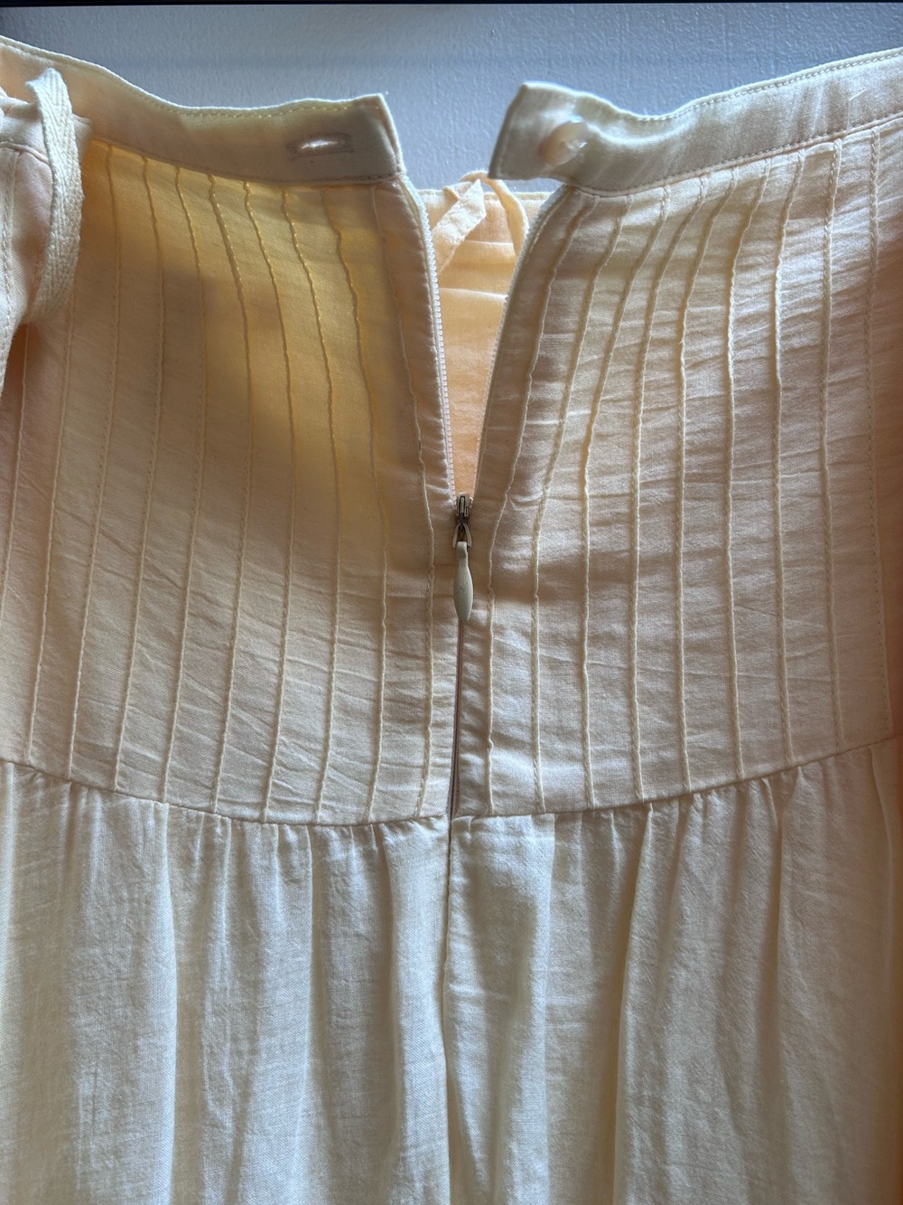 Vintage Joie 100%Cotton Yellow Embroidered Maxi Skirt - Picture 5 of 10